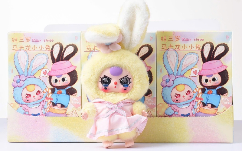 Baby Three Macaron Bunny Series