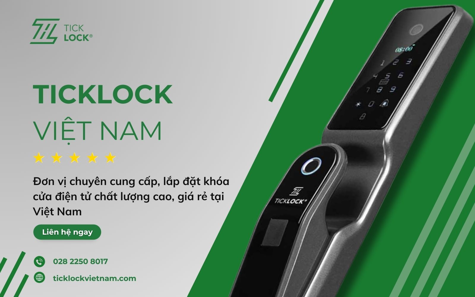 Thương hiệu khóa cửa điện tử TICKLOCK Việt Nam
