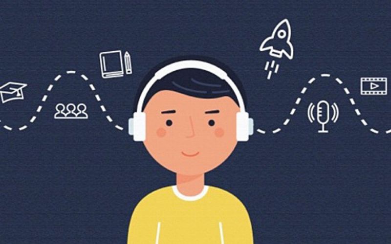 ghi âm giọng mình khi nhại lại bài nghe