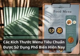 kích thước menu tiêu chuẩn